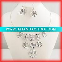Wholesale 2011 Fashion alloy jewelry set/jewelry set/necklace set/wedding jewelry