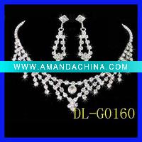 Wholesale latest style wedding necklace with earrings