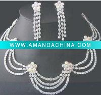 Wholesale Wedding bridal necklace earring sets