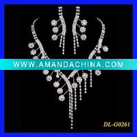 Wholesale beautiful wedding necklace with earrings