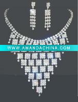 Wholesale Wedding bridal necklace earring sets