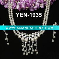 Wholesale bridal accessary, pearl necklace set,bridal necklace set(YEN-1935)