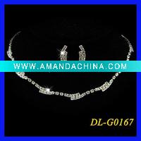 Wholesale latest style wedding necklace with earrings