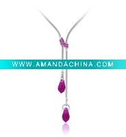 Wholesale SWAROSKI CRYSTAL alloy pendant necklace with inlaying crystal