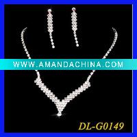Wholesale latest style wedding necklace with earrings