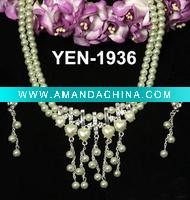 Wholesale bridal accessary, pearl necklace set,bridal necklace set(YEN-1936)
