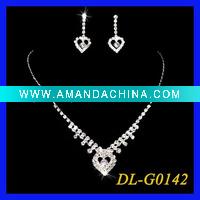 Wholesale latest style wedding necklace with earrings
