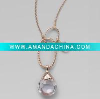 Wholesale Fashion style 925 sterling silver necklace with CZ