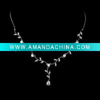 Wholesale fashion rhinestone wedding necklace jewelry