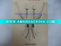 Wholesale africa mexico mideast princess bridge wedding gift party popular fashionable rhinestone cup chain claw chain necklace earrings