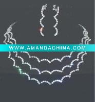 Wholesale Wedding bridal necklace earring sets