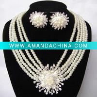 Wholesale Wedding dress necklace bridal jewelry necklace sets