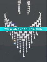 Wedding bridal necklace earring sets