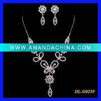 Wholesale beautiful wedding necklace with earrings