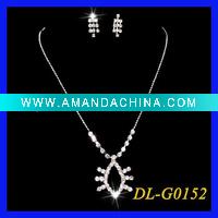 Wholesale simple wedding necklace with earrings