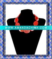 Wholesale 30X40MM Opal Shaped Red Agate Gemstone Jewelry Necklace