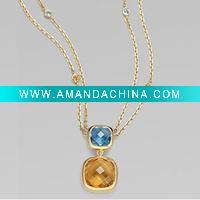 Wholesale Fashion style 925 sterling silver necklace with CZ