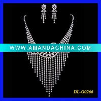 Wholesale beautiful wedding necklace with earrings