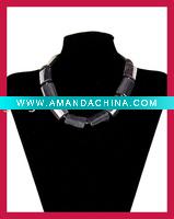Wholesale 20*30mm Black Agate Gemstone Necklace