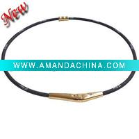 Wholesale Promotion silicone stainless steel necklace