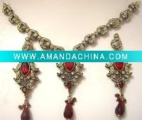Wholesale Bollywood wedding Victorian Necklace set