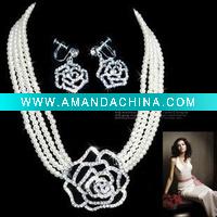 Wholesale Wedding dress necklace bridal jewelry necklace sets