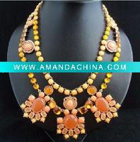 Wholesale Fashion Alloy Swaroski CZ Rhinstone Costume Bridal Wedding Party Jewelry Necklace Set DF10433