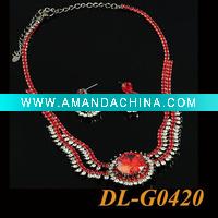 Wholesale women's wedding necklace set with earrings/african jewelry