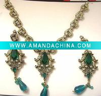 Wholesale Bollywood wedding Victorian Necklace set