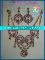 Wholesale 2011 newest necklace sets jewelry diamond wedding set