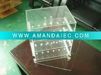 Wholesale Hinged Door Locking Acrylic Watch Display Case