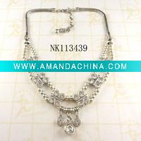 Wholesale 2011 Zinc Alloy Necklaces with Rhinestone