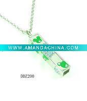 Wholesale Fashion jewelry,Crystal /Rhinestone Necklace Square Column Pendant