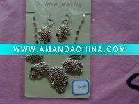 Wholesale rhinestones necklace set--alloy with plating