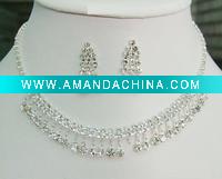 Wholesale rhinestone jewelry set,rhinestone necklace set,wedding jewelry set