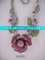 Wholesale flower gemstone necklace jewelry