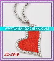 Wholesale Rhinestone Necklace;Cheap Necklace;Heart Necklace