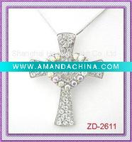 Wholesale Cross Necklace;Alloy Necklace;Rhinestone Necklace