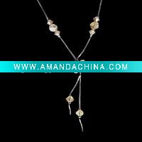 Wholesale 925 sterling silver necklace with CZ.
