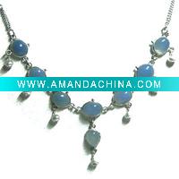 Wholesale Sterling Silver Necklace, Semiprecious Necklace