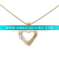 Wholesale new styles summer sterling silver necklaces with shining stones, OEM &ODM are also welcome.