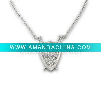 Wholesale new styles summer sterling silver necklaces with shining stones, OEM &ODM are also welcome.