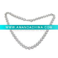 Wholesale new styles summer sterling silver necklaces with shining stones, OEM &ODM are also welcome.