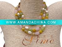 Wholesale AAA colourful punch pearl necklace SM6-009