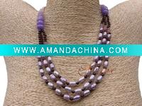 Wholesale AAA colourful punch pearl necklace SM6-022