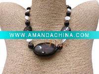 Wholesale AAA colourful punch pearl necklace SM6-043