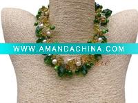 Wholesale AAA colourful punch pearl necklace SM6-126