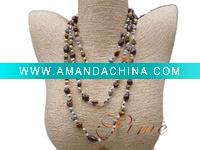 Wholesale AAA colourful punch pearl necklace SM6-026