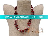 Wholesale AAA colourful punch pearl necklace SM6-201