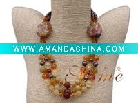 Wholesale AAA colourful punch pearl necklace SM6-221